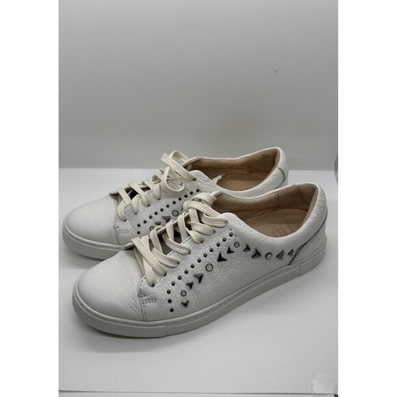 Frye Ivy Low Women Size 8.5 White Leather Casual Sneakers Shoes - Picture 11 of 12